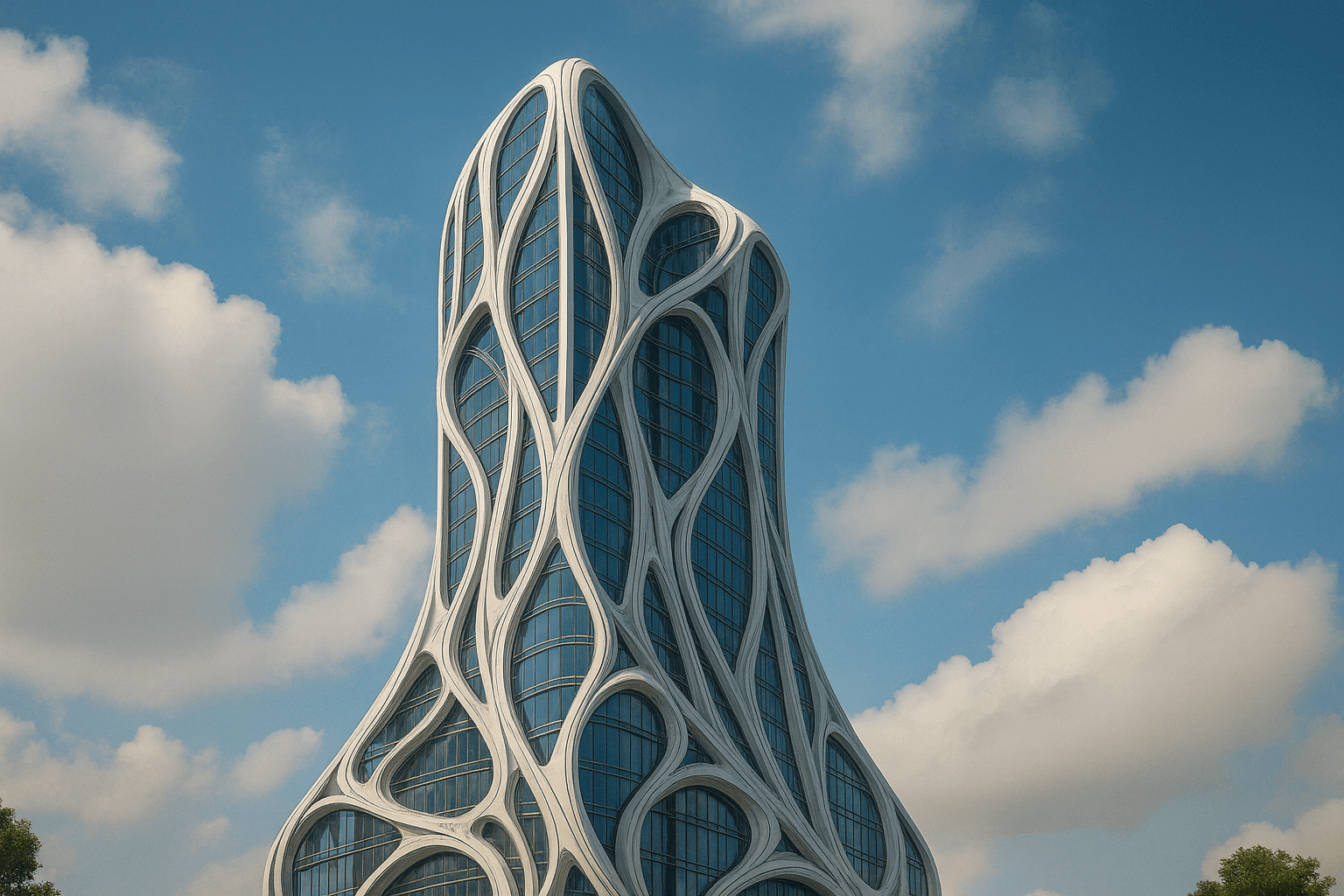 A futuristic building